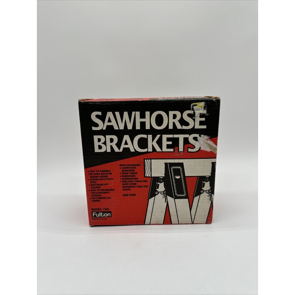 Fulton by‎ Dalton Sawhorse Brackets Black Model 100 New 1 Pair